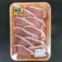 国産豚　カツ・ソテー用（ロース）　特大　１ｋｇ　解凍含む