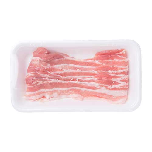 国産豚　うす切り肉（バラ）　小（１２０ｇ）解凍を含む