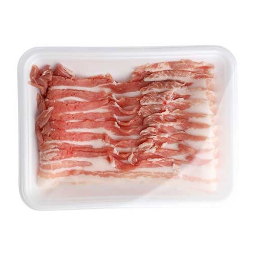 国産豚　うす切り肉（バラ）　中（２００ｇ）解凍を含む