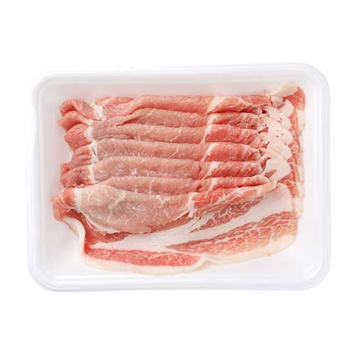 国産豚　うす切り肉（ロース）　中（１８０ｇ）解凍含む