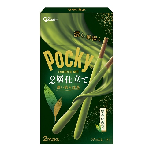 グリコ　ポッキー　２層仕立て　濃い渋み抹茶　２袋