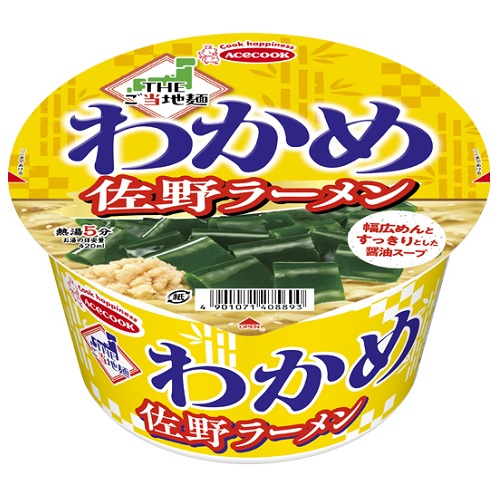 エースコック　ＴＨＥご当地麺×わかめ　佐野ラーメン　７２ｇ