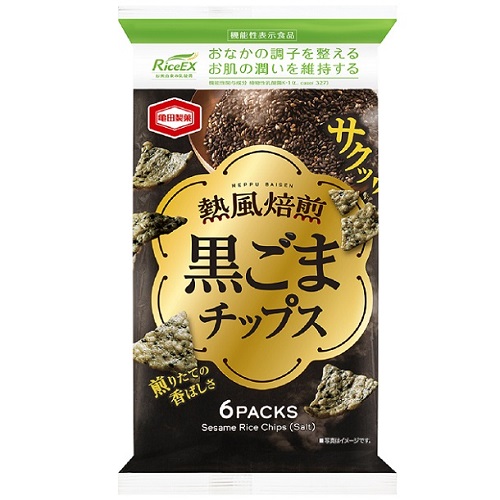 亀田　熱風焙煎黒ごまチップス　６０ｇ