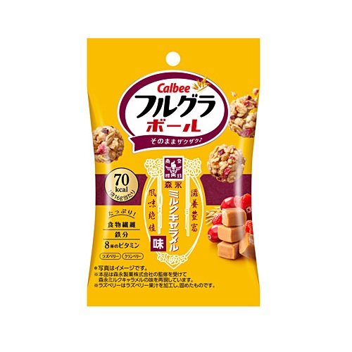 カルビー　フルグラボールミルクキャラメル　１６ｇ
