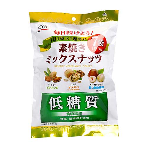 ＣＧＣ　低糖質素焼きミックスナッツ　　２６ｇ×７