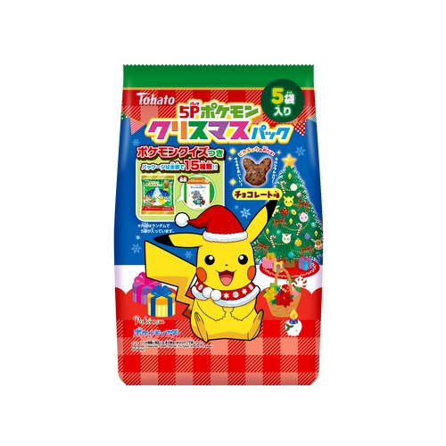 【クリスマス】東ハト　５Pポケモンクリスマスパック　チョコレート味　７０ｇ