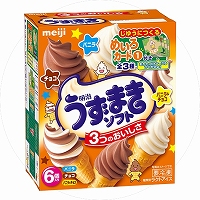 『冷凍』　明治　うずまきソフト　バニラチョコ　６個