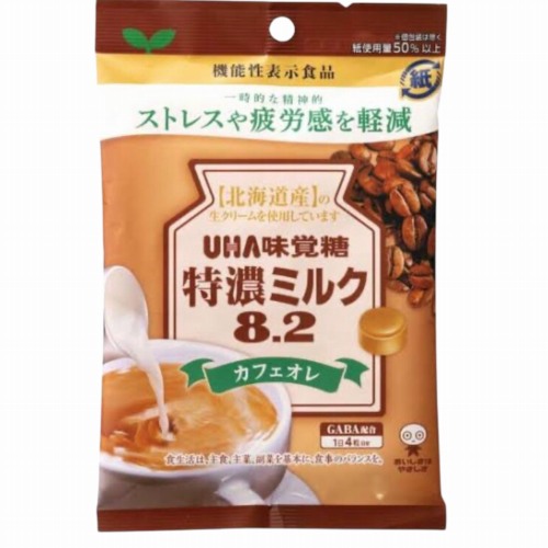 ＵＨＡ味覚糖　特濃ミルク８．２カフェオレ　９３ｇ