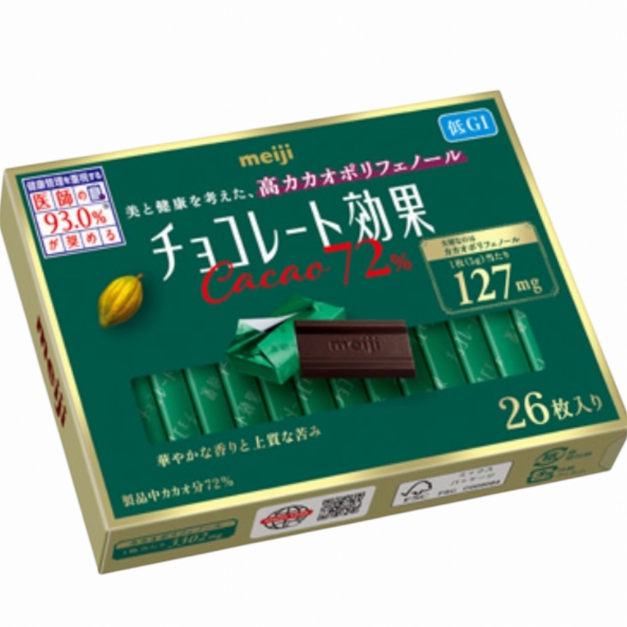 明治　チョコレート効果カカオ７２％　２６枚