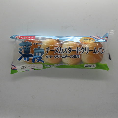 ヤマザキ　薄皮チーズカスタードクリーム　４個
