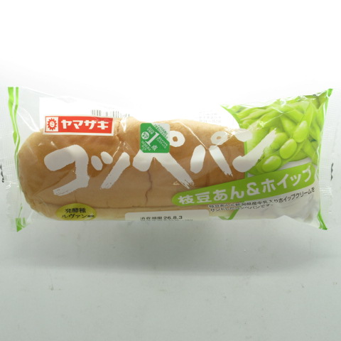 ヤマザキ　コッペパン枝豆あん＆ホイップ　１個