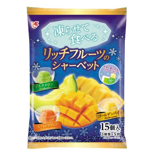 エースＢ　凍らせて食べるリッチフルーツシャーベット　１５個