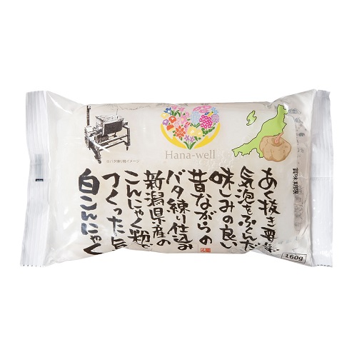 Ｈａｎａ－ｗｅｌｌ　新潟県産こんにゃく粉100％　バタ練りこんにゃく白　１６０ｇ
